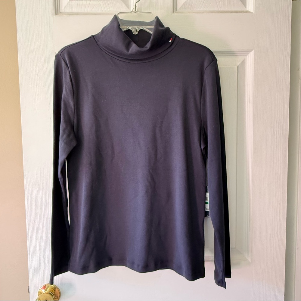 Tommy Hilfiger Classic Navy Turtleneck  Top